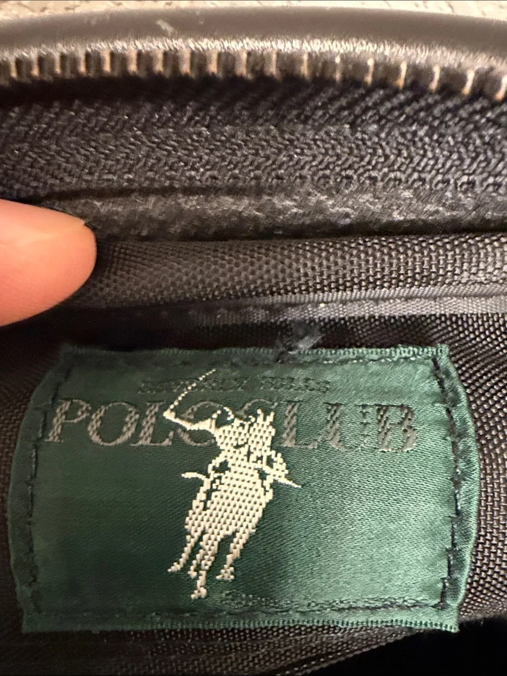 Polo by Ralph Lauren Black Leather Messenger Crossbody